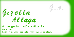 gizella allaga business card